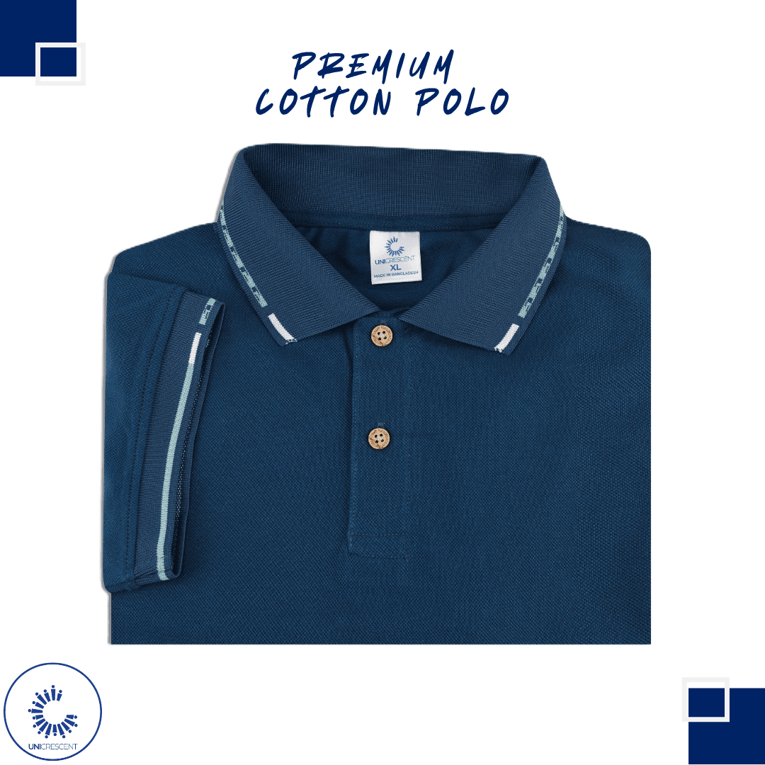 UNI POLO TEAL BLUE backViewImage